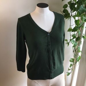 SOLD Forest green cardigan